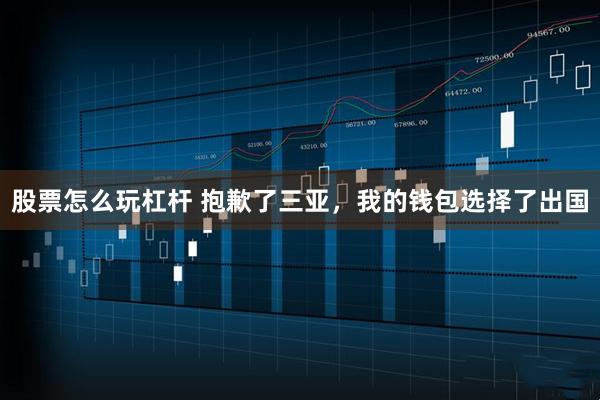 股票怎么玩杠杆 抱歉了三亚，我的钱包选择了出国