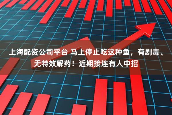 上海配资公司平台 马上停止吃这种鱼，有剧毒、无特效解药！近期接连有人中招